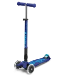 Maxi Micro Deluxe Foldable LED Kick Scooter Blue