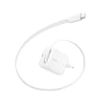 Belkin BOOST CHARGE Pro 67W Dual GaN seinadapter sisset&otilde;mmatava USB-C kaabliga, valge