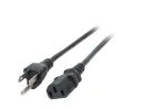 EFB EK490.1,8V2 toitekaabel, Jaapani B-t&uuml;&uuml;pi pistik &ndash; IEC C13, 1,8 m, must