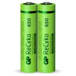 GP ReCyko AAA Micro NiMH laetav aku 650 mAh 1,2V 2-pakk blister