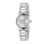GUCCI G-Timeless Women's Quartz Watch YA126595 27mm Stainless Steel Silver Dial