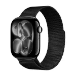 Crong Milano Steel roostevabast terasest Milanese aas k&auml;erihm Apple Watch 38/40/41/42 mm (must)