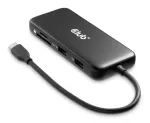 CLUB3D 8-1 kaasaskantav dokk USB Type-C&reg; 10Gbps HDMI&trade; ja DisplayPort 8K30Hz PD max 100W