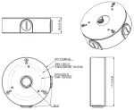 MITON MT-P13G Pindpaigaldatav harukarp, hall (RAL 7035), IP65, IK07, 130x130x75 mm