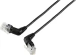 Renkforce RF-6071540 CAT 6 U/UTP v&otilde;rgupatch-kaabel, RJ45, 0,5 m, must, 360&deg; p&ouml;&ouml;ratavad nurgaall pistikud
