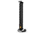 HSK Data ACAR S8 FA 19-tolline rack-pistikupesade kaitse, 8x 230V, 3m, must