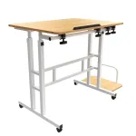 Macleani mobiilne s&uuml;learvutilaud, valge, 80x60cm, maks 50kg, reg. k&otilde;rgus 67-115cm, MC-124 W