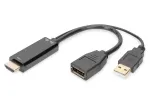Digituse 4K HDMI-adapter HDMI-DisplayPort 0,2 m HDMI-t&uuml;&uuml;p A USB