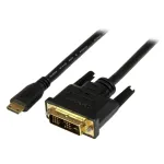 StarTech.com HDCDVIMM1M 1 m Mini HDMI-DVI-D kaabel, Mini HDMI Type-C (19-kontaktiline) isane - DVI-D isane, varjestatud, must