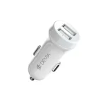 Auto laadija Devia Smart Series Lightning 5V 3.1A kahe USB-ga valge