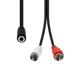 ProXtend M3F2XRCA-002 3-kontaktiga kuni 2 x RCA kaabel, F-M