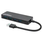 Manhattan USB-A 4-pordiline jaotur, 4x USB-A porti, 5 Gbps (USB 3.2 Gen1 ehk USB 3.0), USB-toitega (v&auml;list toiteallikat pole vaja), samav&auml;&auml;rne mudelitega ST4300PBU3 ja ST4300MINU3B