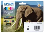 Epson Elephant mitmikpakett 6 v&auml;rvi 24 Claria Photo HD tint, standardmahuga, must, ts&uuml;aan, hele ts&uuml;aan, magenta, hele magenta, kollane, 5,1 ml, 4,6 ml, 6 tk, mitmikpakend