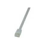 LogiLink CF2071U RJ45 v&otilde;rgukaabel, paigalduskaabel CAT 6 U/UTP 5,00 m valge, v&auml;ga paindlik, 1 tk