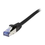 patch-kaabel RJ45 - CAT6A 500 MHz - 1,0 m - must - S-STP (S/FTP) - AWG27 - LSZH - Synergy 21