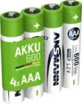 Ansmann 1x4 NiMH Aku, mikro-AAA t&uuml;&uuml;p, 600, min 550 mAh 1311-0022 (1311-0022)