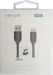 USB 3.2 Gen 1 kaabel, USB-A pistik > USB-C pistik (h&otilde;bedane, 1 meeter, varjestatud)