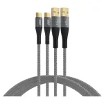 EFB Elektronik USB-A-USB-C kaablite komplekt 60W QC 3A 2x2m &ndash; digitaalne/andmeside (USB-AC-00007)