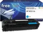 FREECOLOR K18888F7 tooneri kassett, &uuml;hildub HP W2211A-ga, kiibiga, ts&uuml;aan, 1250 lk