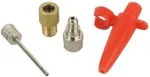 FISCHER Adapter Set 85618 &mdash; metallist pumba adapterid (punased) jalgratta ja t&otilde;ukeratta ventiilidele