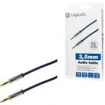 Logilink helikaabel &ndash; 3,5 mm minipistik stereo (isa) &ndash; 5 m &ndash; tume-sinine (CA10500)