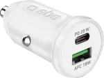 SBS auto laadija 12/24V 1x Type C PD+ USB 2,1 A valge