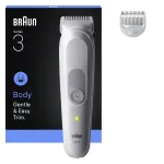 Kehahooldustrimmer ja pardel BRAUN Series 3 BG3530 &mdash; hall, sisseehitatud NiMH aku, 80 min t&ouml;&ouml;aeg, 42&times;156 mm