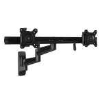 StarTech.com seinale kinnitatav kahe monitori k&auml;si &ndash; liigendatud ergonoomiline VESA seinakinnitus 2x 24 inch kuvarile &ndash; s&uuml;nkroniseeritud reguleeritav risttala &ndash; kallutus/p&ouml;&ouml;ramine/p&ouml;&ouml;ramine &ndash; topeltkuvari kinnitusklamber