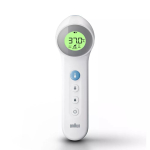 Digitaalne otsmikukraadiklaas BRAUN BNT400 &mdash; kaugtuvastus, 34&ndash;43 &deg;C vahemik, 0,1 &deg;C t&auml;psus, valge