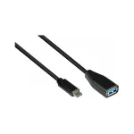 Good Connections 2811-OTG - 0,1 m - USB C - USB A - USB 3.2 Gen 1 (3.1 Gen 1) - 5000 Mbit/s - Must