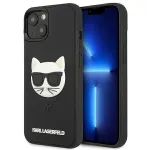 Karl Lagerfeld KLHCP13SCH3DBK Hardcase Apple iPhone 13 Mini 5,4 inch musta 3D kummist Choupette'iga