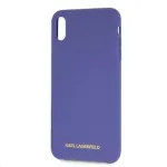 Karl Lagerfeld Apple iPhone XS Max Gold Logo Silicone Case Violet