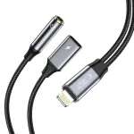 TECH-PROTECT ULTRABOOST Kaabliadapter Lightning&ndash;3,5 mm minipistik ja Lightning, must