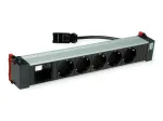 Bachmann POWER FRAME 5x Schuko pistikupesa 1x kohandatav mooduli pesa 0.2m GST18i3 must
