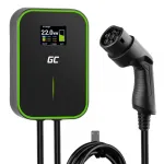 Elektris&otilde;iduki laadimisjaam Green Cell EV14 22 kW must alumiinium seinale