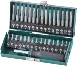 Wolfcraft 31-osaline turvabitide komplekt magnetilise kiirvahetushoidikuga, S2 teras, 1/4 inch kuuskantvars, Phillips, Pozidriv, Torx, turva-kuuskant, Tri-Wing, Spanner, Torq-Set, Robertson, pilu 1386000