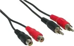 Good Connections 2x RCA isane - 2x RCA emane stereo audio pikenduskaabel, 1,5 m, must AS-2CV2