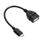 Akyga AK-AD-09 Micro USB-B (M) - USB-A (F) OTG adapterkaabel, 15 cm, must