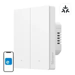Seinale paigaldatav WiFi nutil&uuml;liti Sonoff M5-2C-80W 2-kanaliline raami jaoks