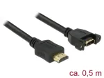 HDMI kaabel DeLOCK 85463 0,5 m t&uuml;&uuml;p A-pistik emasele must