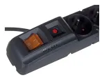 Acar S10 liigpingekaitsega pikendusjuhe, 10 pesa, 1,5 m, must