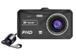 Dashcam TRACER 4TS Full HD kahe kanaliga pardakaamera, 2 MP p&otilde;hi-, 0,4 MP salongi-, 140&deg;/60&deg; vaatenurgad, 4-tolline IPS-ekraan, 150 mAh aku, alumiiniumist korpus, parkimisabi