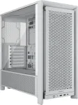 PC-korpus CORSAIR FRAME 4000D RS Midi Tower valge &mdash; ATX, karastatud klaas, 3x120mm esiventilaatorit, toetab 360/240/140mm radiaatoreid