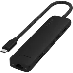 Satechi 7-&uuml;hes USB-C Slim Multiport Adapter Ethernet (USB-C PD, 2x USB-A, HDMI 4K, Ethernet, m&auml;lukaardilugeja micro/SD) (Must)