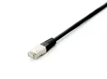 Equip Cat.6A Platinum S/FTP patch-kaabel, must, 1,0 m, 10 tk/kompl.