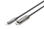 DIGITUS USB - Type C to HDMI AOC FO adapterkaabel, HDMI versioon 2.0; maks 4Kx2K@60Hz; 20 m