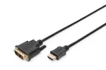 DIGITUS HDMI adapterkaabel, t&uuml;&uuml;p A-DVI(18+1) M/M, 3m Full HD must