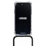 Telefoni kaelakee &uuml;mbris Lookabe iPhone 7/8 Plus jaoks &mdash; kuldne kett, must tasku
