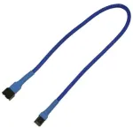 Nanoxia 900200000 3-kontaktiline ventilaatori toite pikenduskaabel, (F) &ndash; (M), 0,3 m, sinine