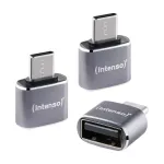 Intenso 3-pack USB-adapter USB-A -> USB-C C480C Alumiinium